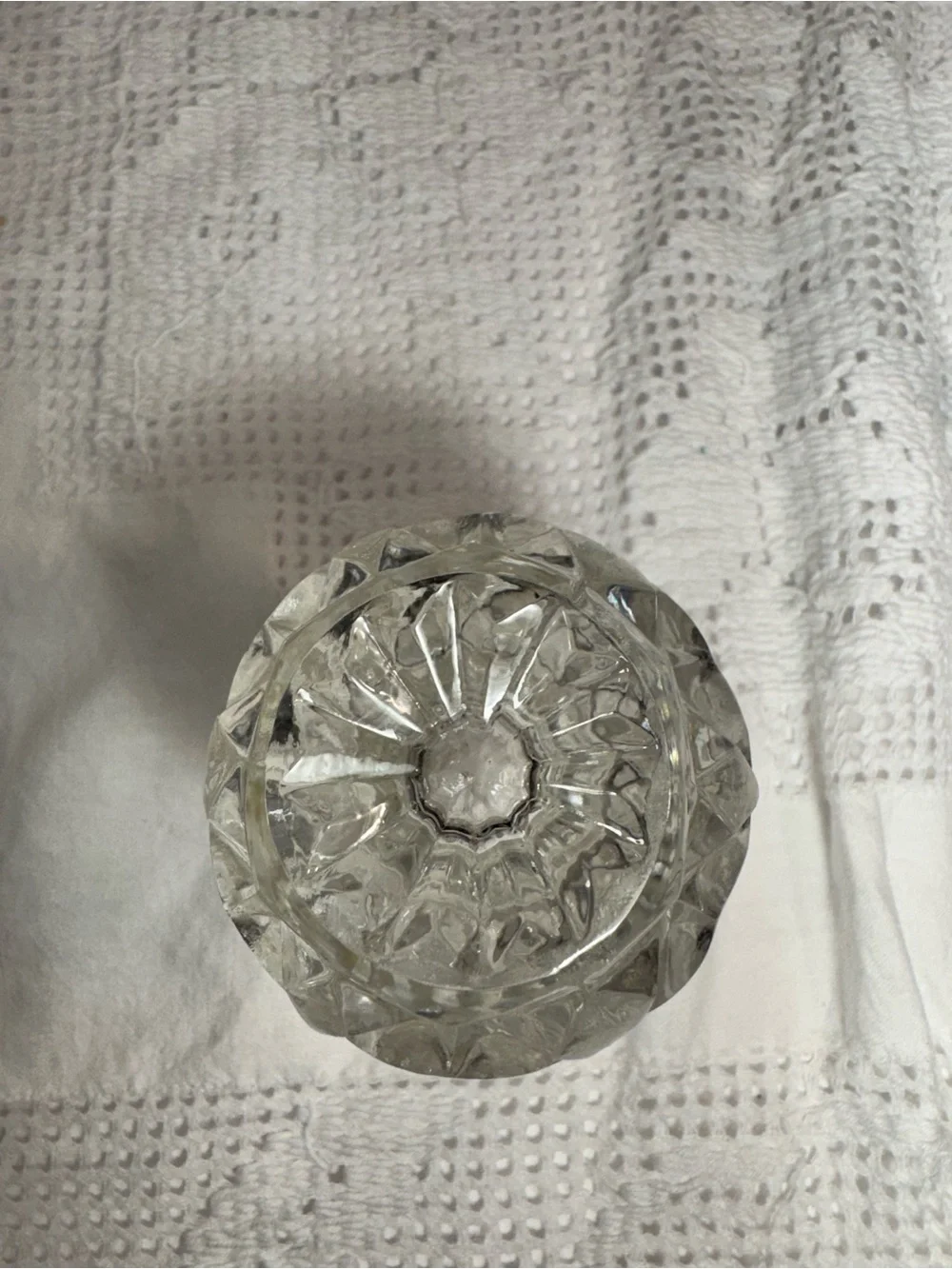 Lead Crystal-Style Clear Cut Glass Bud Vase -